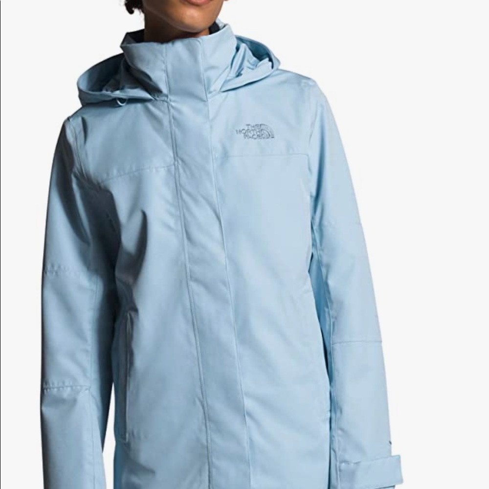Northface west oak city trench jacket in blue
